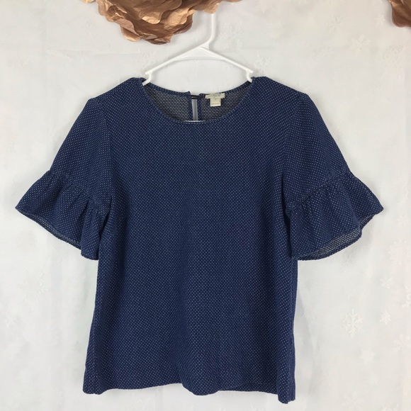 LOFT Tops - J. Crew Ruffle Bell Sleeve